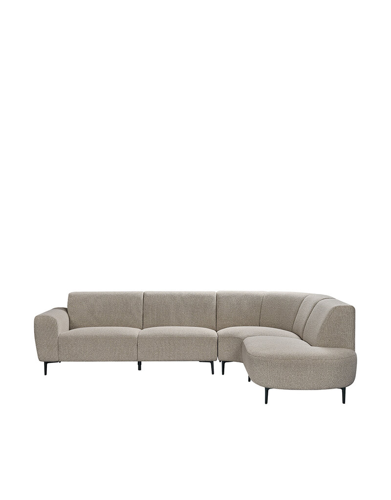 Damn LABEL51 Hoekbank Mauro - Mushroom - Royal Boucle - Rechts Voorstaand