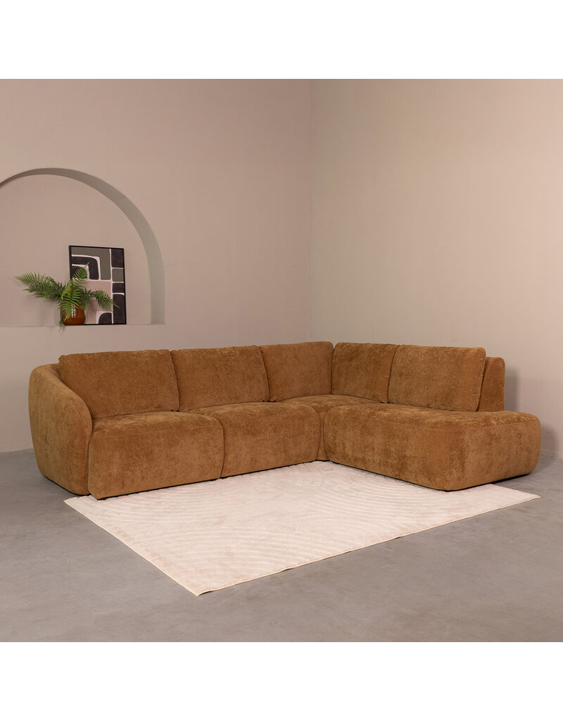 Damn LABEL51 Hoekbank Matteo - Dark Honey - Maloy - Rechts Voorstaand