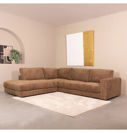 Damn LABEL51 Hoekbank Valero - Retro Taupe - Tresor - Links Voorstaand