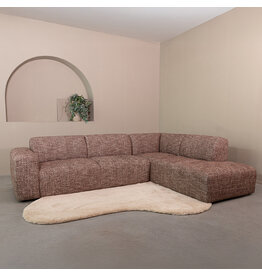 Damn LABEL51 Hoekbank Verona - Cherry Chocolate - Silencio - Rechts Voorstaand