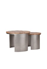 Damn LABEL51 Salontafel Set Bunch - Rough - Mangohout - 60 cm - Rond
