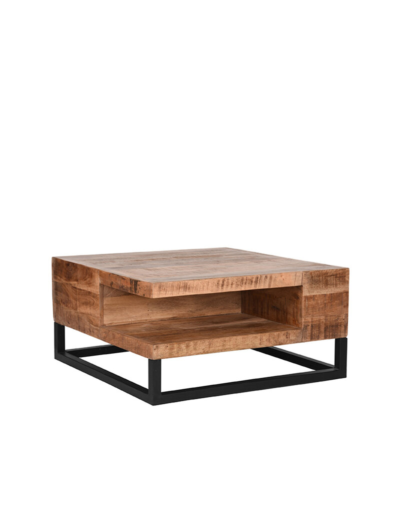 Damn LABEL51 Salontafel Cube - Rough - Mangohout - 80 cm