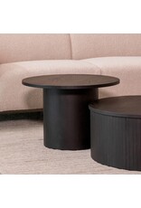 Damn LABEL51 Salontafel Oliva - Zwart - Eiken - 60 cm - Rond