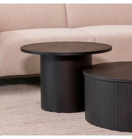 Damn LABEL51 Salontafel Oliva - Zwart - Eiken - 60 cm - Rond