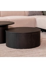Damn LABEL51 Salontafel Oliva - Zwart - Eiken - 70 cm - Rond