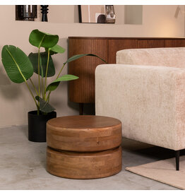 Damn LABEL51 Salontafel Milly - Nature Smooth - Mangohout - 50 cm