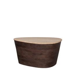 Damn LABEL51 Salontafel Ravi - Espresso - Travertin - 70 cm