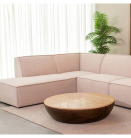 Damn LABEL51 Salontafel Bowl - Espresso - Travertin - 90 cm - Rond