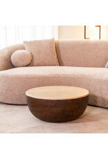 Damn LABEL51 Salontafel Bowl - Espresso - Travertin - 70 cm - Rond