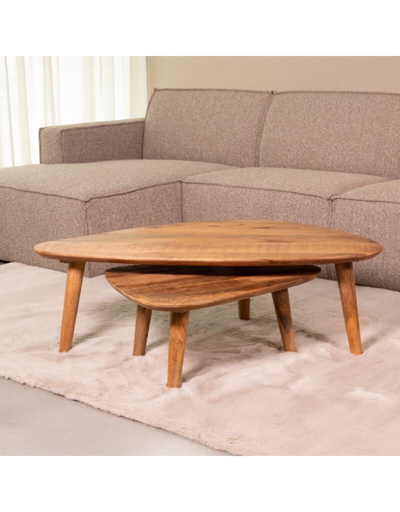 Damn LABEL51 Salontafel Gregg - Naturel - Mangohout - 110 cm