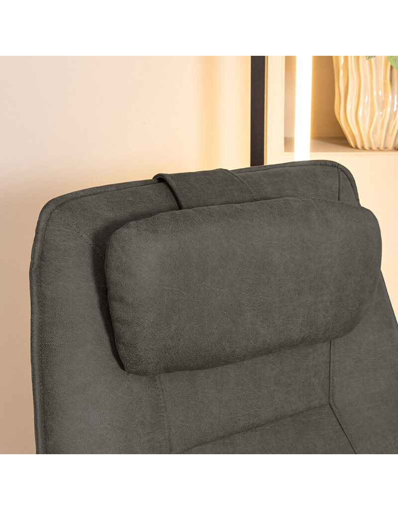 Damn LABEL51 Sierkussen Hoofdkussen - Antraciet - Micro Suede - One Size