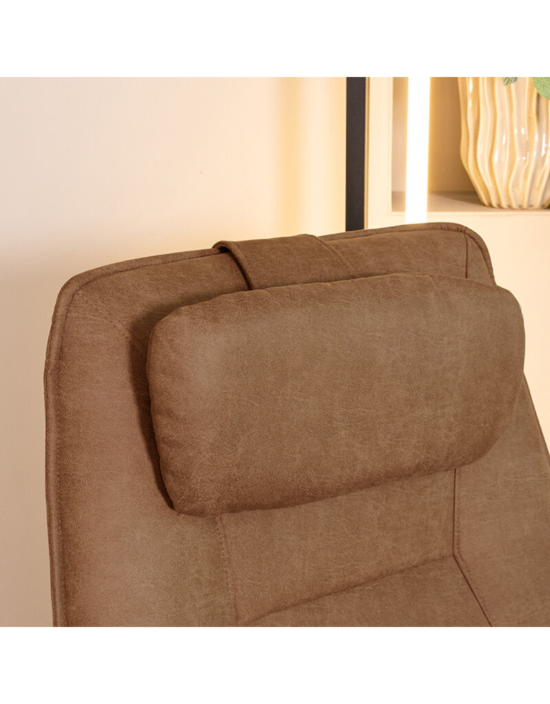 Damn LABEL51 Sierkussen Hoofdkussen - Cognac - Micro Suede - One Size