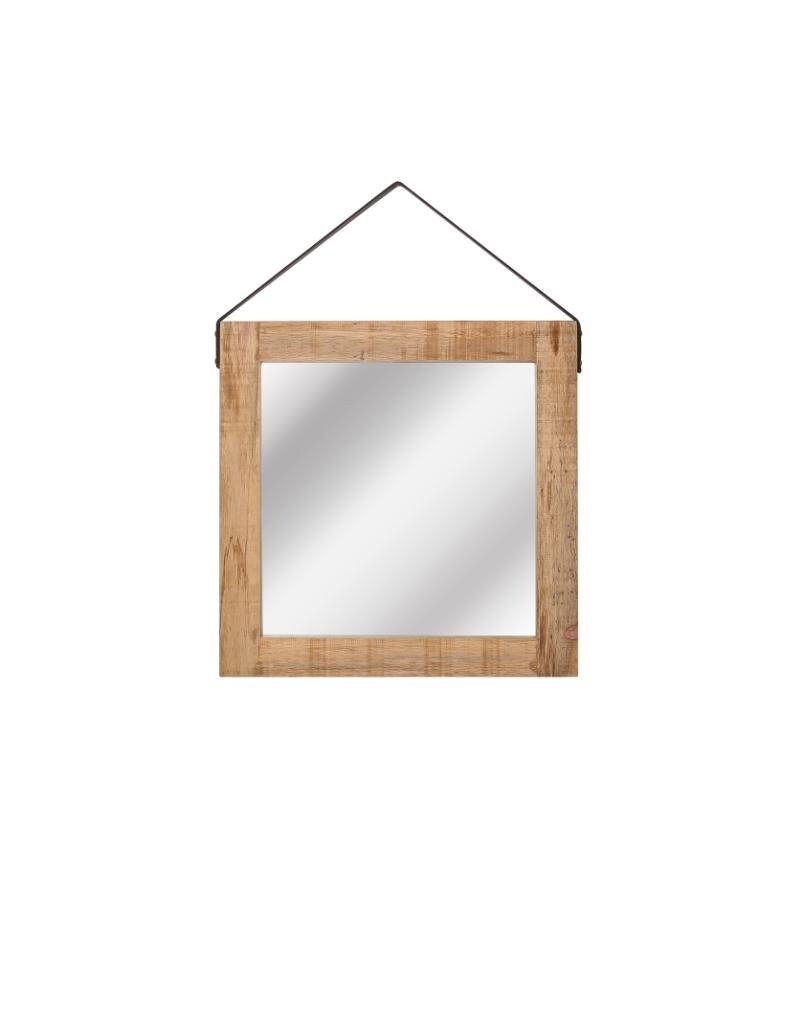 Damn LABEL51 Spiegel - Naturel - Mangohout - 60x60 cm