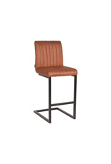 Damn LABEL51 Barkruk Milo - Cognac - Microvezel - Laag