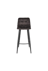 Damn LABEL51 Barkruk Jelt - Antraciet - Velours - Hoog