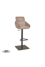 Damn LABEL51 Barkruk Beauty - Taupe - Micro Suede - Gaslift