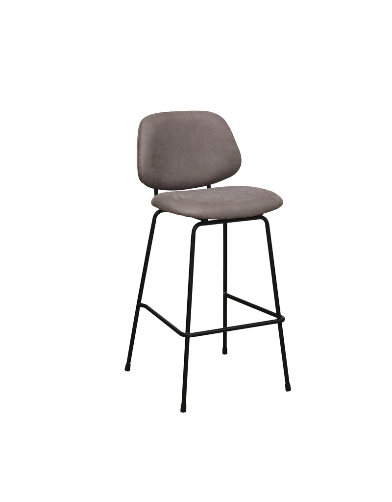 Damn LABEL51 Barkruk Bello - Taupe - Micro Suede - Hoog