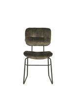 Damn LABEL51 Eetkamerstoel Dez - Hunter - Velours - Zwart Metalen Frame