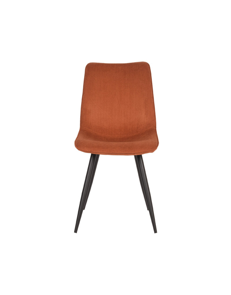 Damn LABEL51 Eetkamerstoel Jort - Rust - Ribcord - Zwart Metalen Frame