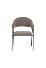 Damn LABEL51 Eetkamerstoel Lowen - Bruin - Boucle - Zwart Metalen Frame