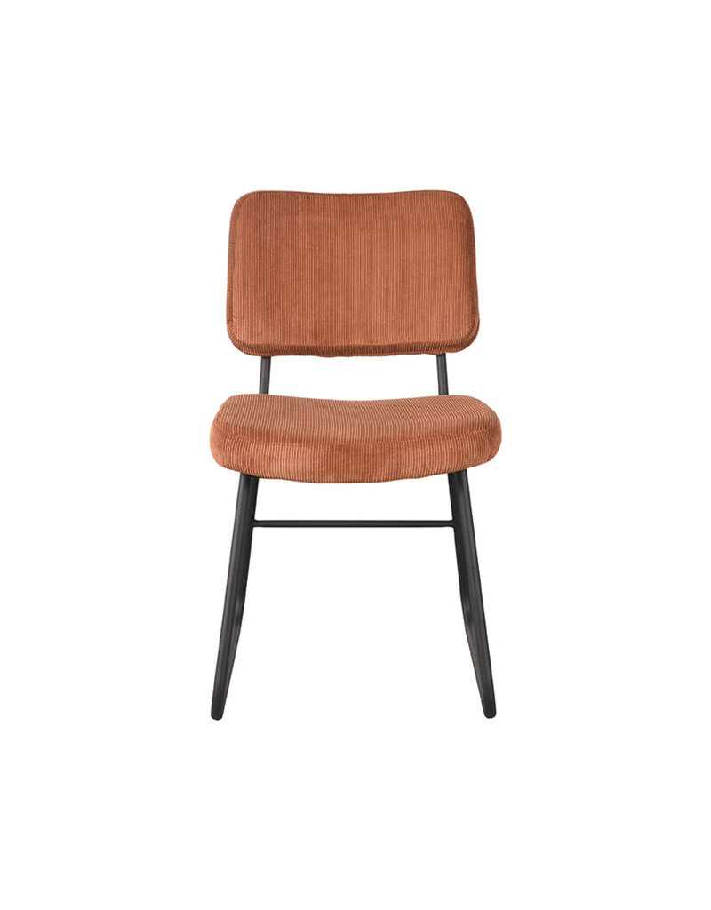 Damn LABEL51 Eetkamerstoel Noah - Rust - Ribcord - Zwart Metalen Frame