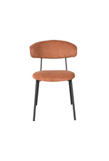 Damn LABEL51 Eetkamerstoel Zack - Rust - Ribcord - Zwart Metalen Frame