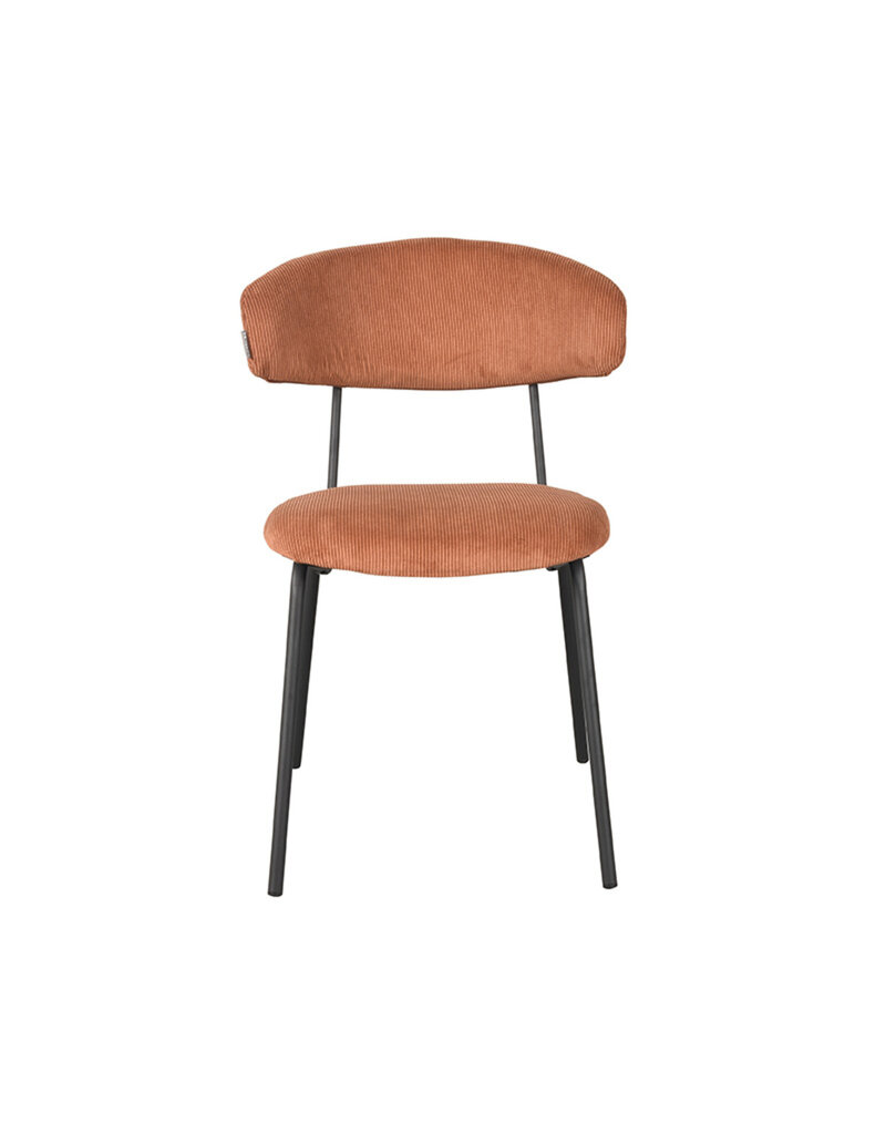 Damn LABEL51 Eetkamerstoel Zack - Rust - Ribcord - Zwart Metalen Frame