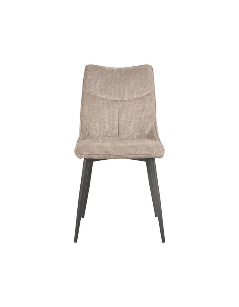 Damn LABEL51 Eetkamerstoel Riv - Clay - Cato - Zwart Metalen Frame