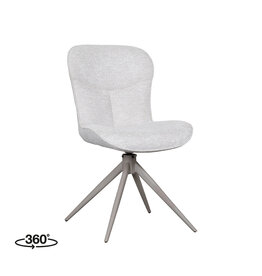 Damn LABEL51 Eetkamerstoel Thorben - Naturel - Canyon - Taupe Metalen Frame