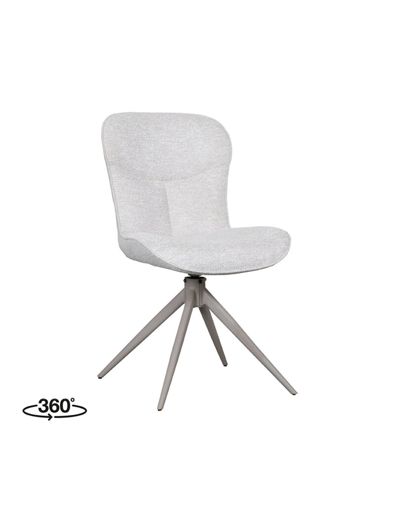 Damn LABEL51 Eetkamerstoel Thorben - Naturel - Canyon - Taupe Metalen Frame