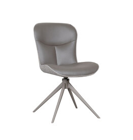 Damn LABEL51 Eetkamerstoel Thorben - Forest - Microvezel - Taupe Metalen Frame