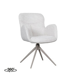 Damn LABEL51 Eetkamerstoel Lasse - Naturel - Canyon - Taupe Metalen Frame