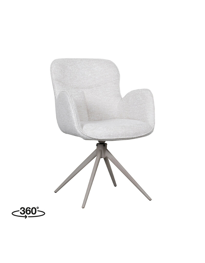 Damn LABEL51 Eetkamerstoel Lasse - Naturel - Canyon - Taupe Metalen Frame