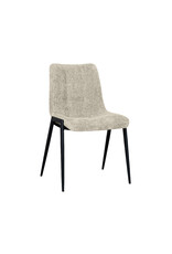 Damn LABEL51 Eetkamerstoel Noor - Naturel - Elite - Zwart Metalen Frame