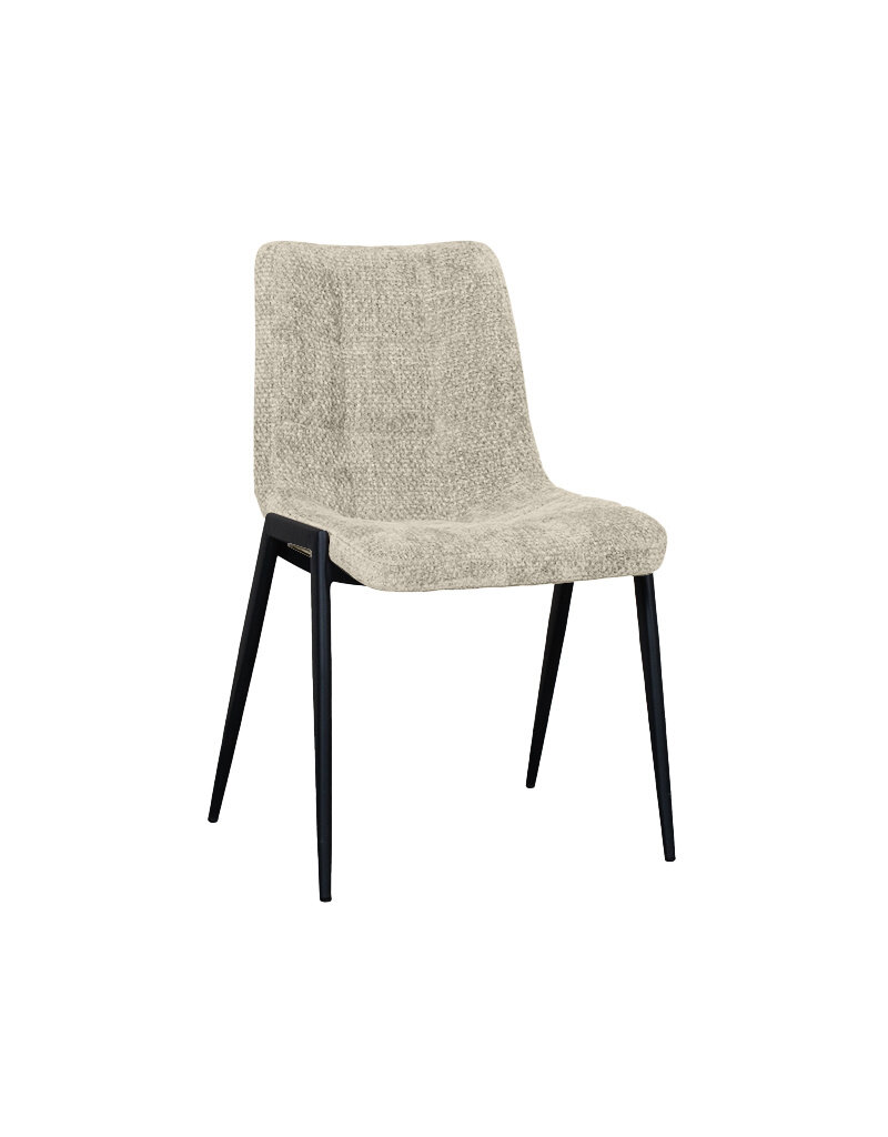 Damn LABEL51 Eetkamerstoel Noor - Naturel - Elite - Zwart Metalen Frame