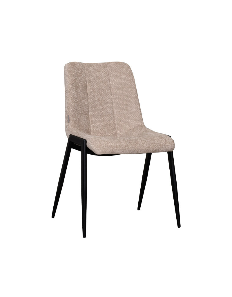 Damn LABEL51 Eetkamerstoel Noor - Clay - Elite - Zwart Metalen Frame