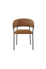 Damn LABEL51 Eetkamerstoel Luuk - Cognac - Elite - Zwart Metalen Frame