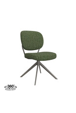 Damn LABEL51 Eetkamerstoel Geneva - Forest - Royal Boucle - Forest Metalen Frame