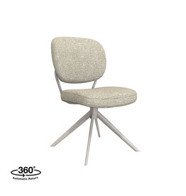 Damn LABEL51 Eetkamerstoel Geneva - Naturel - Royal Boucle - Taupe Metalen Frame