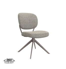 Damn LABEL51 Eetkamerstoel Geneva - Mushroom - Royal Boucle - Brons Metalen Frame