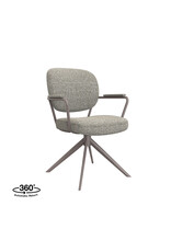 Damn LABEL51 Eetkamerstoel Basel - Mushroom - Royal Boucle - Brons Metalen Frame