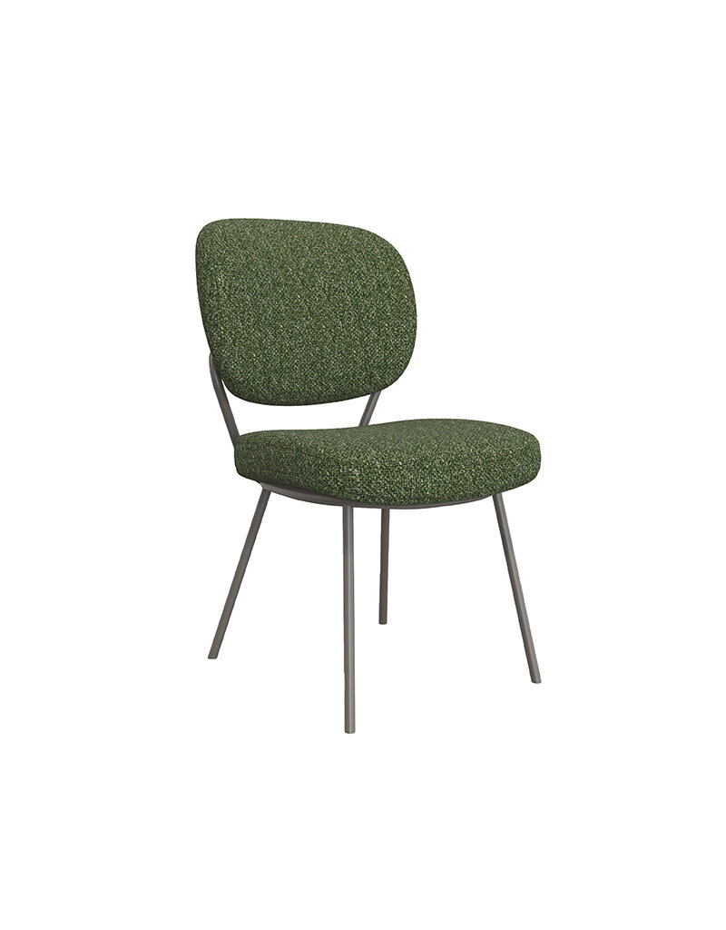 Damn LABEL51 Eetkamerstoel Singapore - Forest - Royal Boucle - Forest Metalen Frame