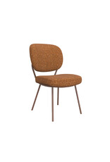 Damn LABEL51 Eetkamerstoel Singapore - Coral - Royal Boucle - Coral Metalen Frame