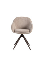 Damn LABEL51 Eetkamerstoel Fiby - Clay - Elite - Brons Metalen Frame