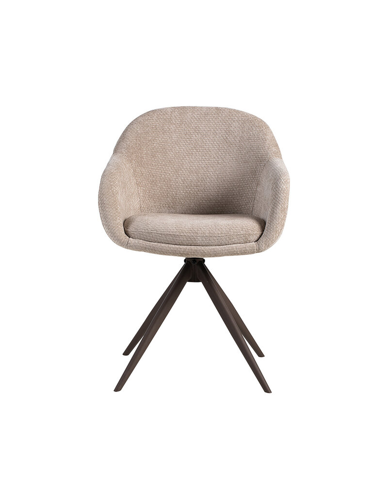 Damn LABEL51 Eetkamerstoel Fiby - Clay - Elite - Brons Metalen Frame