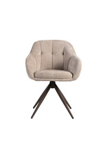 Damn LABEL51 Eetkamerstoel Esma - Clay - Elite - Brons Metalen Frame