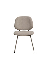 Damn LABEL51 Eetkamerstoel Ravenna - Naturel - Royal Boucle - Taupe Metalen Frame