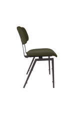 Damn LABEL51 Eetkamerstoel Stapelbaar - Hunter - Fluweel - Zwart Metalen Frame