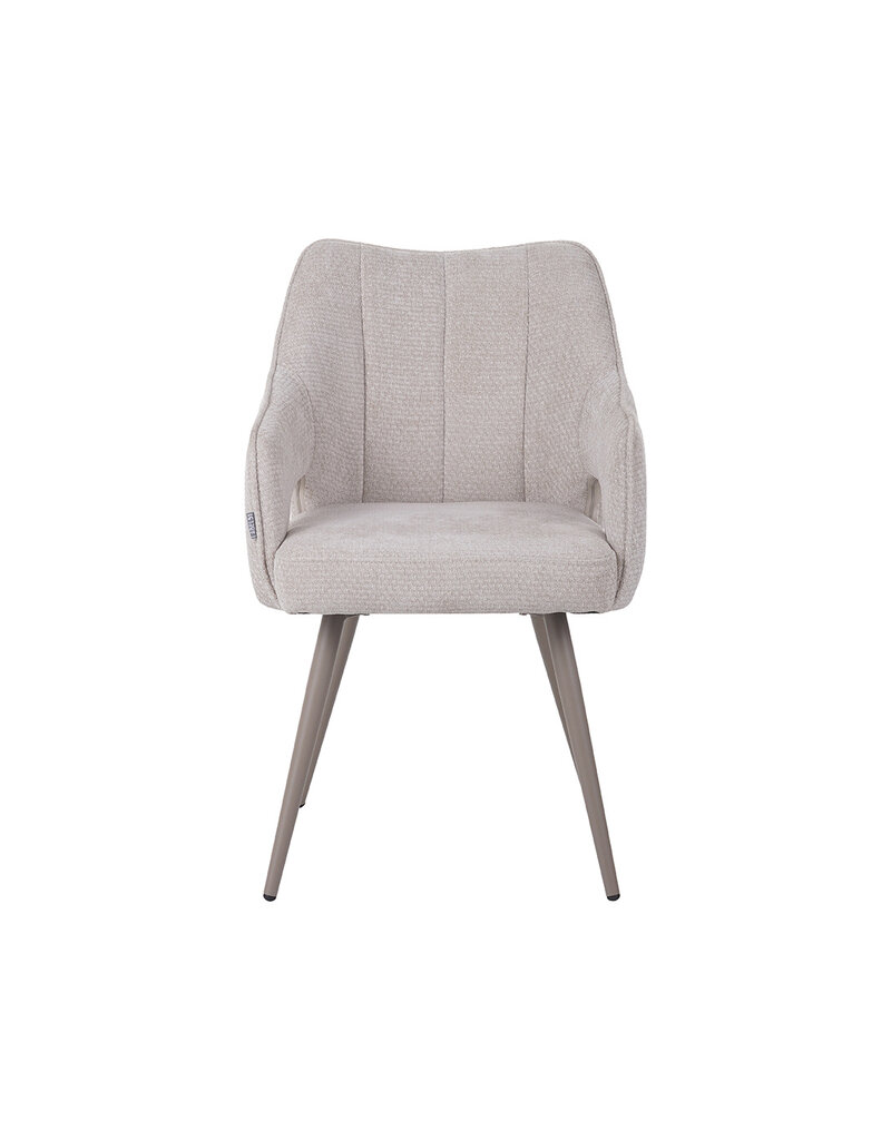 Damn LABEL51 Eetkamerstoel Stan - Naturel - Elite - Taupe Metalen Frame