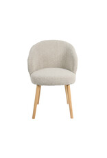 Damn LABEL51 Eetkamerstoel Shiro - Naturel - Royal Boucle - Naturel Houten Frame